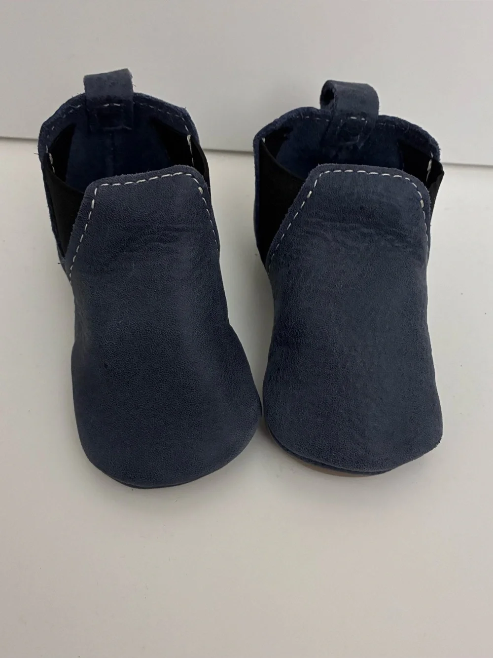 Freshly Picked Baby‎ Size 4 Alta Chelsea Boot Moccasin Leather Hard Sole Navy